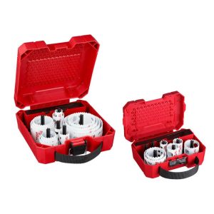 Hole Saw Kits; Minimum Saw Diameter (Decimal Inch): 3/4 ; Maximum Saw Diameter (Decimal Inch): 4-3/4 ; Number of Hole Saws: 14 ; Cutting Edge Style: Toothed ; Material: Bi-Metal ; Material Application: Duct; Metal; Plastic; Steel; Wood