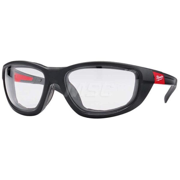 Safety Glass: With Gasket, Anti-Fog & Anti-Scratch, Plastic, Clear Lenses, Full-Framed