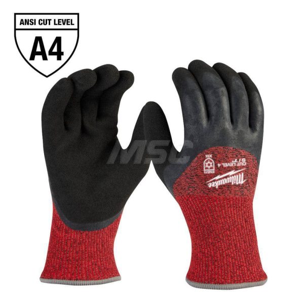 Cut, Puncture & Abrasive-Resistant Gloves: Size S, ANSI Cut A4, ANSI Puncture 0, Latex, Nylon