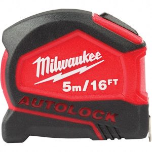 Tape Measure: 16' Long, 1-1/16" Width, Yellow Blade