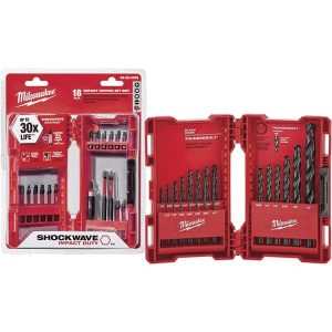 Drill Bit Set: Maintenance Length Drill Bits, 21 Pc, 135 °, High Speed Steel