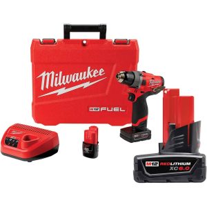 Cordless Drill: 12V, 1/2" Chuck, 0 to 1,700 RPM