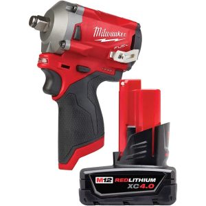 Cordless Impact Wrench: 12V, 1/2" Drive, 0 to 3,200 BPM, 2,700 RPM