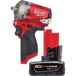 Cordless Impact Wrench: 12V, 1/4" Drive, 0 to 4,300 BPM, 3,200 RPM