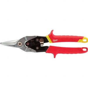 Aviation Snips: 10" OAL, 5" LOC, Steel Blades