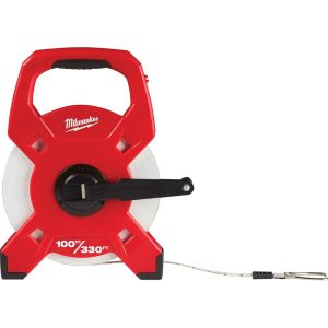Tape Measure: 330' Long, 2" Width, White Blade