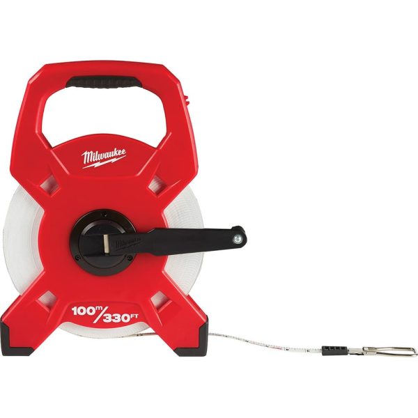 Tape Measure: 330' Long, 2" Width, White Blade