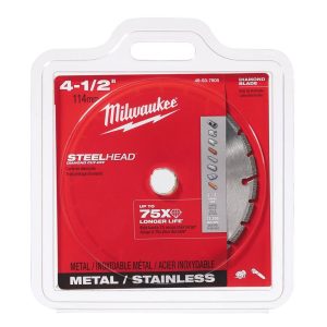 Cutoff Wheels; Wheel Diameter (Inch): 4-1/2 ; Wheel Thickness (Decimal Inch): 0.0500 ; Hole Size (Inch): 7/8; 5/8 ; Abrasive Material: Diamond ; Reinforced: No ; Maximum Rpm: 13300.000