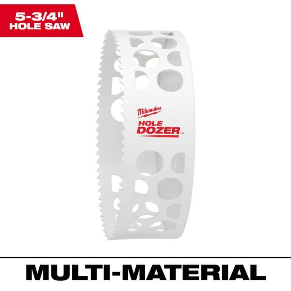 Hole Saws; Saw Diameter (Inch): 5-3/4 ; Saw Material: Bi-Metal ; Cutting Depth (Inch): 1-5/8 ; Material Application: Multi-Purpose ; Pitch Pattern: Constant ; Color: White; Red