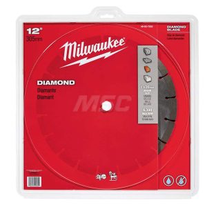Wet & Dry Cut Saw Blade: 12" Dia, 1" Arbor Hole