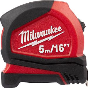 Tape Measure: 16' Long, 1" Width, Yellow Blade