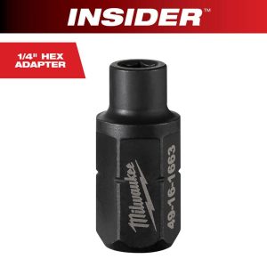 Socket Adapters & Universal Joints; Adapter Type: Adapter ; Male Size: 1/4 ; Male Drive Style: Hex ; Overall Length (Inch): 5/8 ; Finish: Oxide ; Material: Steel