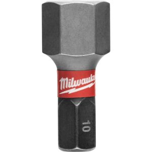 Hex Screwdriver Bits; Ball End: No ; Measurement Type: Metric ; Drive Size: 1/4in (Inch); Hex Size (mm): 10.000 ; Overall Length (Inch): 1