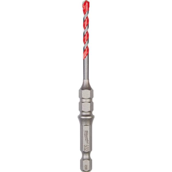 Rotary Drill/Hammer Drill Bits; Drill Bit Size (Inch): 5/32 ; Shank Type: Hex Shank ; Drill Bit Material: Carbide ; Shank Diameter (Inch): 1/4 ; Overall Length (Inch): 4 ; Includes: (1) 5/32" x 4" Carbide Hammer Drill Bit For Concrete Screws