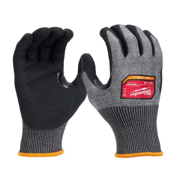 Puncture-Resistant Gloves:  Size  X-Large,  ANSI Cut  A8,  ANSI Puncture  0,  Nitrile & Polyurethane,  High Performance Polyethylene