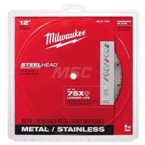 Wet & Dry Cut Saw Blade: 12" Dia, 1" Arbor Hole