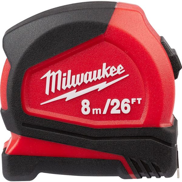 Tape Measure: 26' Long, 1" Width, Yellow Blade