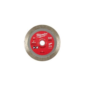 Cut-Off Wheel: 3" Dia, 3/64" Thick, 3/8" Hole, Diamond