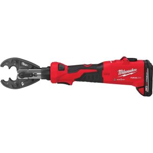 Power Crimper: 12,000 lb Capacity, Lithium-ion Battery Included, Inline Handle, 18V