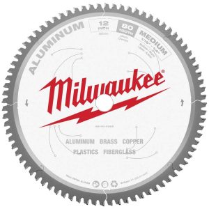 Wet & Dry Cut Saw Blade: 12" Dia, 1" Arbor Hole, 0.118" Kerf Width, 80 Teeth