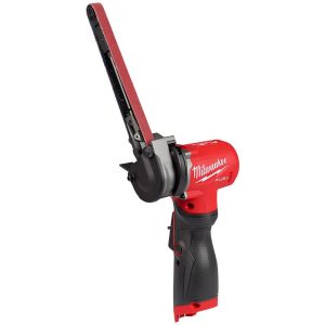 Belt & Straight Line Sanders; Batteries Included: No ; Belt Length: 18in ; Belt Width: 0.5in ; Exhaust Location: Bottom ; Battery Chemistry: Lithium-ion ; Battery Series: M12