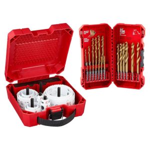 Hole Saw Kits; Minimum Saw Diameter (Decimal Inch): 3/4 ; Maximum Saw Diameter (Decimal Inch): 4-1/2 ; Number of Hole Saws: 13 ; Cutting Edge Style: Toothed ; Material: Bi-Metal ; Material Application: Duct; Metal; Plastic; Steel; Wood