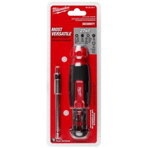 Bit Screwdrivers; Type: Multi-Bit Screwdriver ; Tip Type: Multi ; Drive Size (TXT): T7, T8, T10, T15, T20, T25, T27, T30, T40, SP4, SP6, SP8, SP10, 3/32", 7/64", 1/8", 9/64", 5/32" (4mm), 3/16", 2mm, 2.5mm, 3mm, 5mm, TS6, TS8, TS10, 1/4"