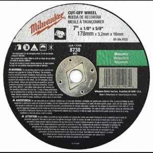 Cutoff Wheels; Abrasive Material: Aluminum Oxide ; Reinforced: Reinforced ; Bond Type: Resinoid ; Wheel Type Number: Type 1 (01/41) ; Maximum Rpm: 8730 ; Application: Steel; Stainless Steel