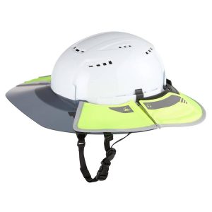 Hard Hat Visor: Polyester, Yellow, Use with Milwaukee & Most Professional Helmet & Hard Hat