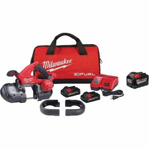 Cordless Portable Bandsaw: 18V, 35-3/8" Blade, 480 SFPM, Round: 3-1/4"