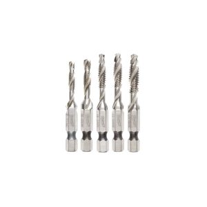 Combination Drill & Tap Sets; Minimum Thread Size: #8-32 in ; Maximum Thread Size: 1/4-20 in ; Number Of Flutes: 2.0 ; Overall Length: 2.2800in ; Material: Steel ; Number Of Pieces: 5
