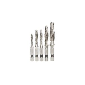Combination Drill & Tap Sets; Minimum Thread Size: M4x0.70 mm ; Maximum Thread Size: M10x1.50 mm ; Number Of Flutes: 2.0 ; Overall Length: 2.8300in ; Material: Steel ; Number Of Pieces: 5