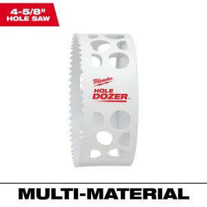 Hole Saws; Saw Diameter (Inch): 4-5/8 ; Saw Material: Bi-Metal ; Cutting Depth (Inch): 1-7/10 ; Material Application: Multi-Purpose ; Pitch Pattern: Constant ; Color: White; Red