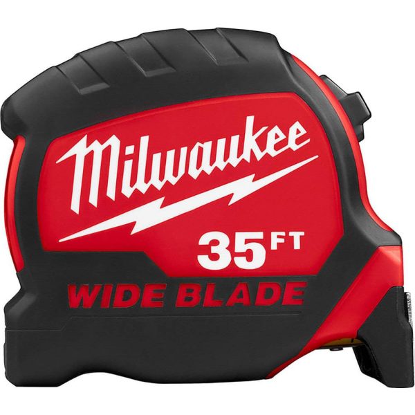 Tape Measure: 35' Long, 1-5/16" Width, Black & Yellow Blade