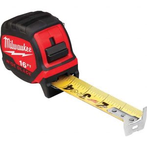Tape Measure: 16' Long, 1-5/16" Width, Black & Yellow Blade