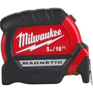 Tape Measure: 16' Long, 1" Width, Black & Yellow Blade