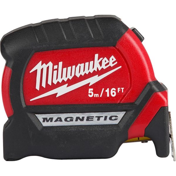 Tape Measure: 16' Long, 1" Width, Black & Yellow Blade
