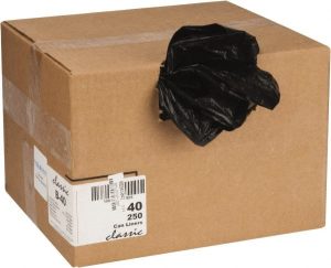 Household Trash Bag: 33 gal, 0.65 mil, Pack of (250)