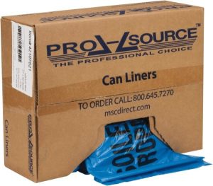 Pack of (150) 45 Gal Capacity, Blue, Hazardous Waste Bags