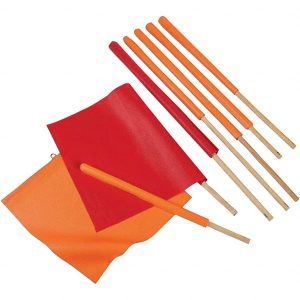 1 100-Piece 16 x 18" Red-Orange Vinyl Flags