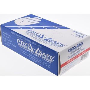 Disposable Gloves: Small, 5 mil Thick, Nitrile, Powdered, Industrial Grade