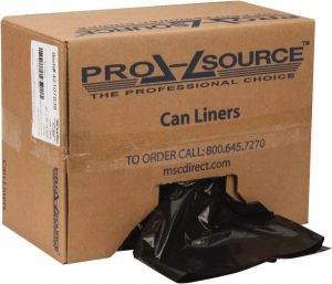Trash Bag: 45 gal, 2 mil, Pack of (100)
