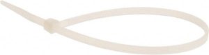Cable Tie Duty: 8" Long, Natural, Nylon, Standard