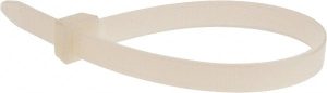 Cable Tie Duty: 8" Long, Natural, Nylon, Standard