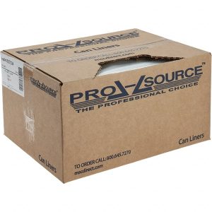Pack of (250) 24 Gal Capacity, Clear, Linear Low-Denstiy Polyethylene (LLDPE), Hazardous Waste Bags
