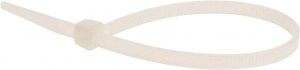 Cable Tie Duty: 8" Long, Natural, Nylon, Standard