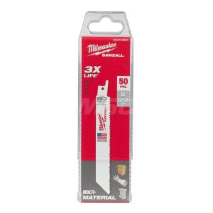 Reciprocating Saw Blade: 6" Long, 3/4" Wide, Bi-Metal