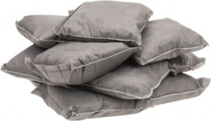 32 Qty 1 Pack 9" Long x 9" Wide x 2" High, Gray Sorbent Pillow