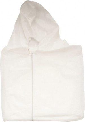 Non-Disposable Rain & Chemical-Resistant Coverall: White, SMS