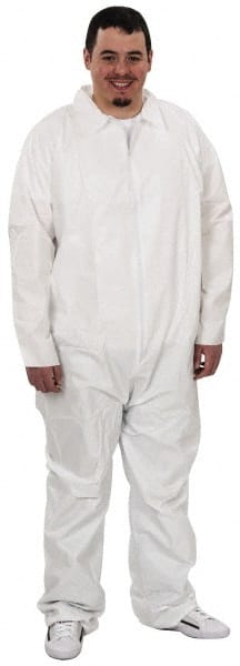 25 Qty 1 Pack Size L Film Laminate Chemical Resistant Coveralls